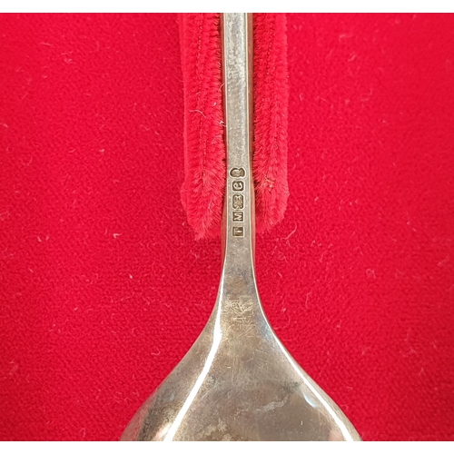 5A - Cased pair of silver spoons produced by the Library of Imperial History, London to commemorate the Q... 