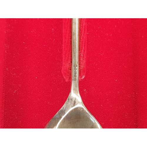 5A - Cased pair of silver spoons produced by the Library of Imperial History, London to commemorate the Q... 