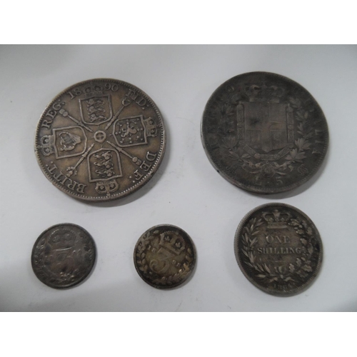 65 - Old money box containing a 1954 £1 bank of Scotland note together with British and world coins inclu... 