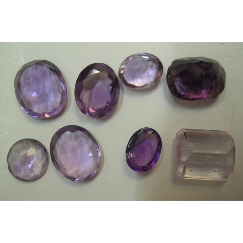 33 - Collection of tested but uncertified Amethyst & similar amethyst type stones, 

Approx total weight ... 