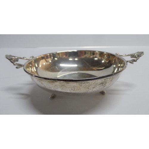 11 - Silver Quaich bowl, stamped 925, 

125 grams