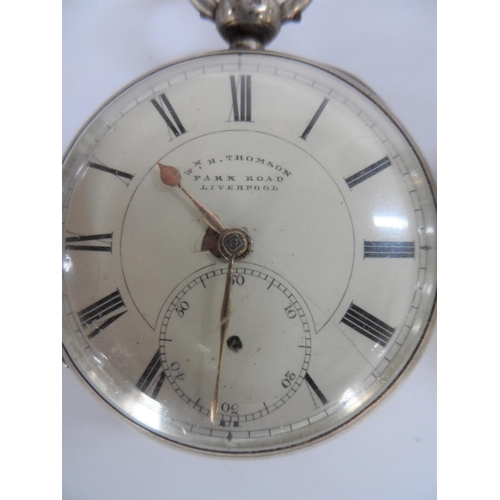 22 - Three antique British silver pocket watches (3)