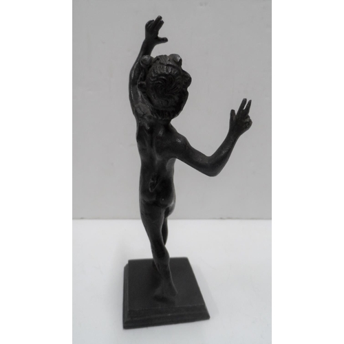 162 - Small bronze of a Greek figure, possibly Pan,

15 cm tall           285 grams