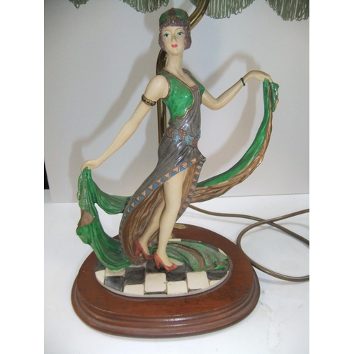 94 - Leonardo collection table lamp depicting a flapper