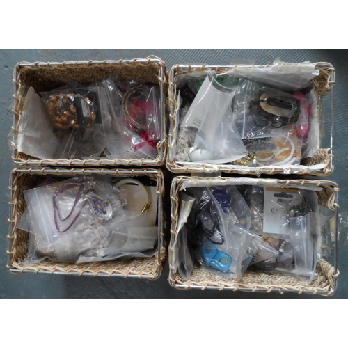 29 - 3 stacker storage unit with each unit containing costume jewellery (Qty)