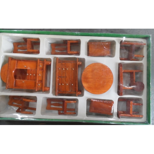 98 - Two boxes full of new, still packaged, dolls furniture (Qty)