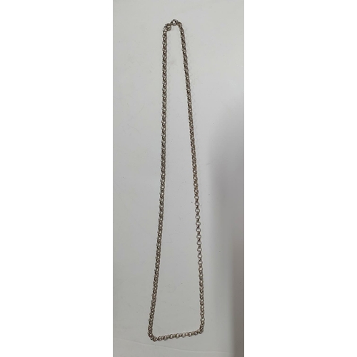 45 - Cased large silver necklace, 64 cm long, 25 grams