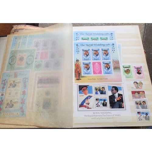 253 - Blue album of mainly mint Commonwealth stamps and many complete UM sets relating to the marriage of ... 