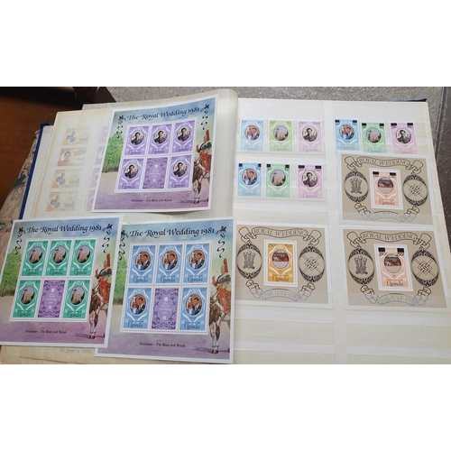 253 - Blue album of mainly mint Commonwealth stamps and many complete UM sets relating to the marriage of ... 