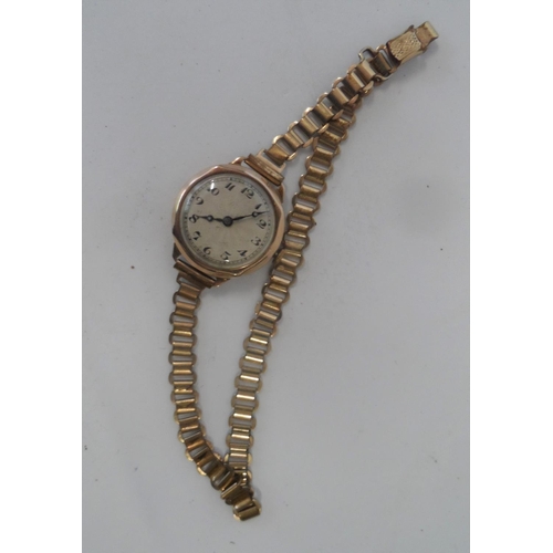 39 - Vintage ladies 9ct gold cocktail watch