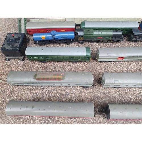 59 - Collection of vintage Tri-Ang, Hornby & Playcraft trains and buildings etc (Qty)