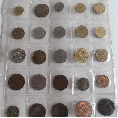 69 - Collection of wrist watches together with a small collection of coins (Qty)