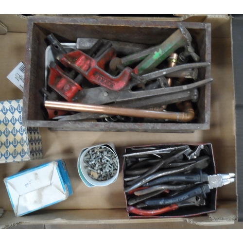 616 - Four boxes of various tools including electrical examples (Qty)