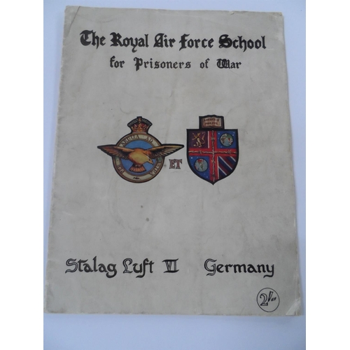 85 - WWII Stalag Luft VI education booklet, part printed, part hand-written