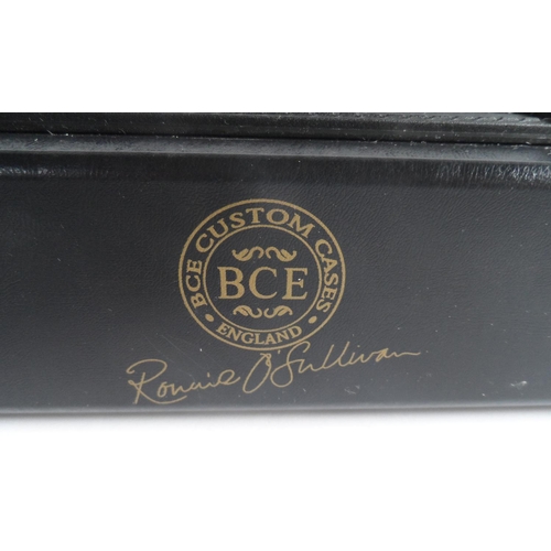 100 - Pot black 2-part snooker cue in a Ronnie O'Sullivan hard carry case