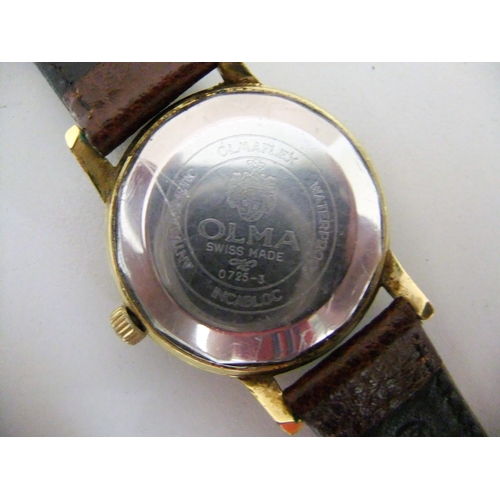 40 - Gents vintage Olma, Swiss made wristwatch with leather strap