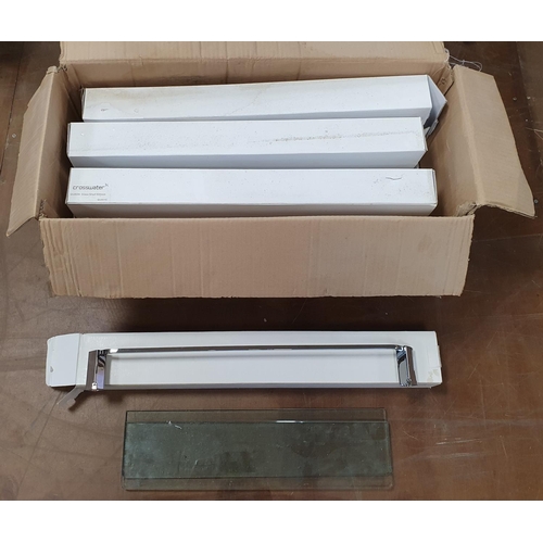 332 - Four boxed Crosswater chrome and glass towel rails (4)