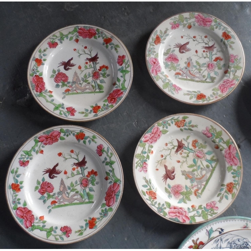 473 - Large collection of good quality 19thC decorative plates, many hand-painted (Qty)