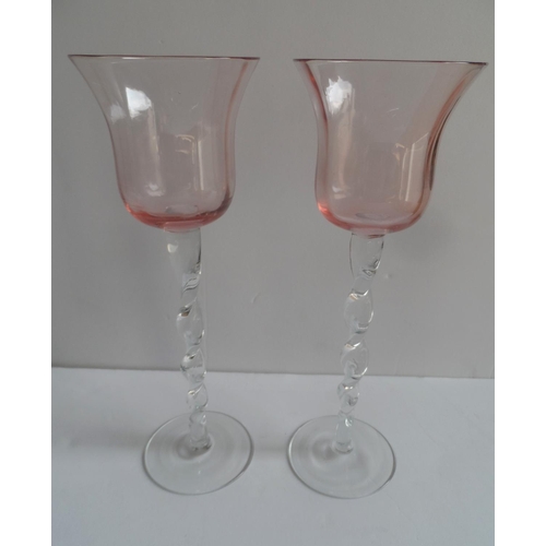 514 - Bohemia cut-glass crystal salts together with a silver topped pair (marks rubbed) and a cut glass de... 