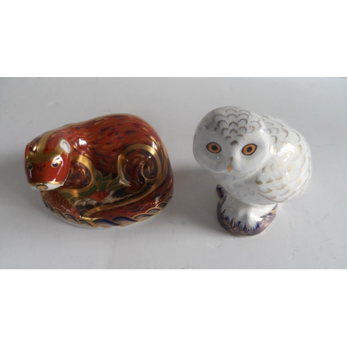 374 - Two Royal Crown Derby paper-weights 