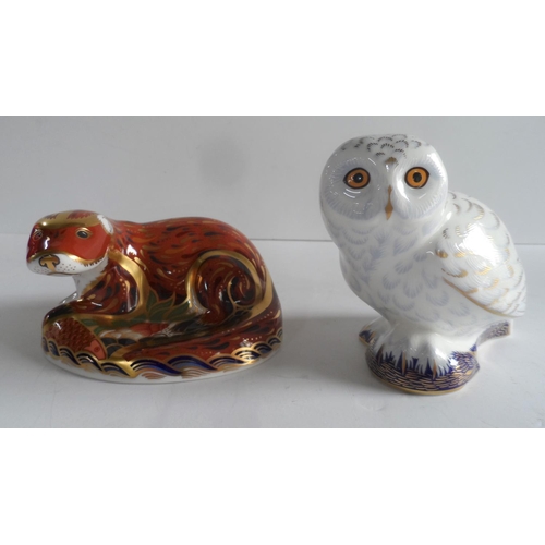 374 - Two Royal Crown Derby paper-weights 