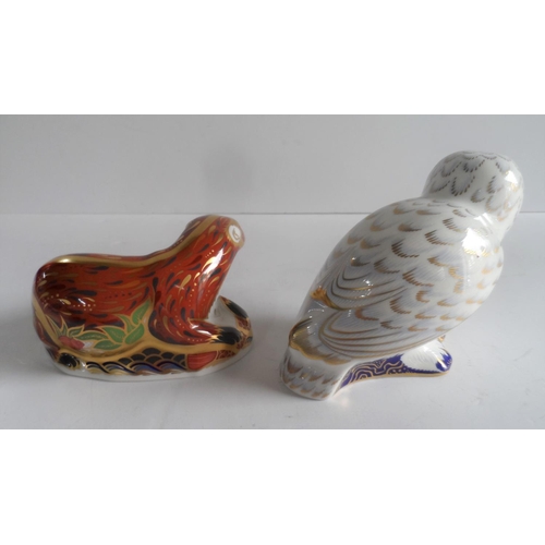 374 - Two Royal Crown Derby paper-weights 