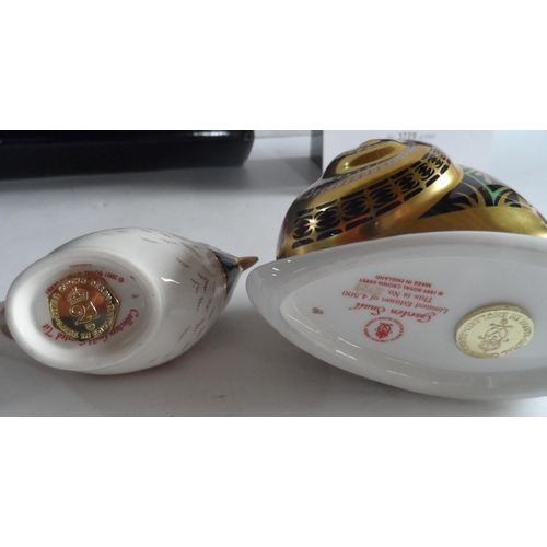 375 - Two Royal Crown Derby paper-weights 