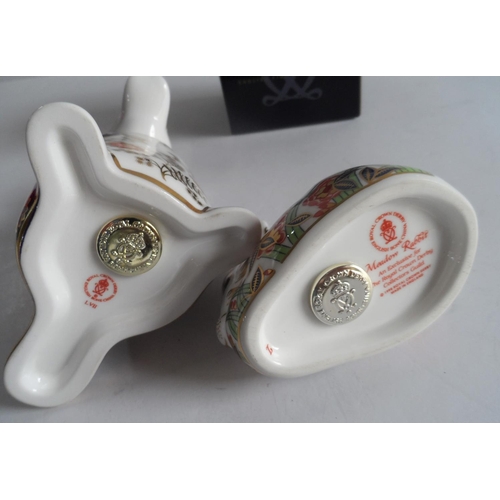 376 - Two Royal Crown Derby paper-weights 