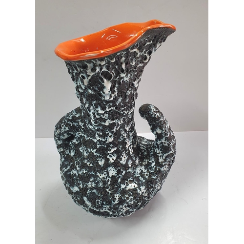 502 - West German 1970s/80s Fat Lava jug, 30 cm tall