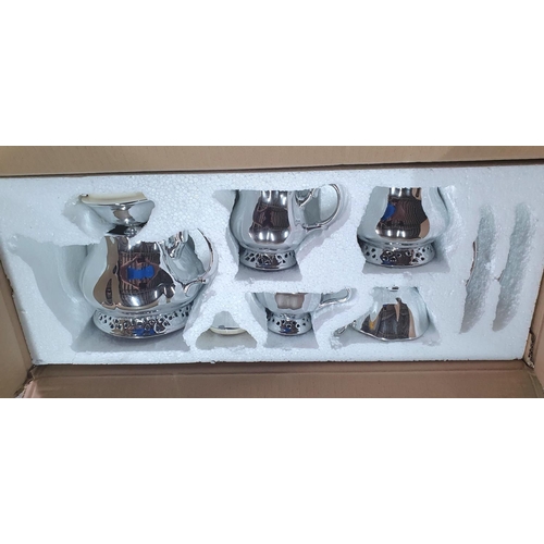 150 - Boxed plated tea service