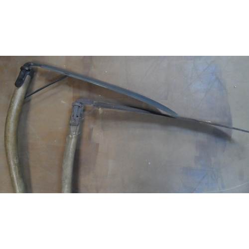 610 - Two vintage agricultural scythes (2)