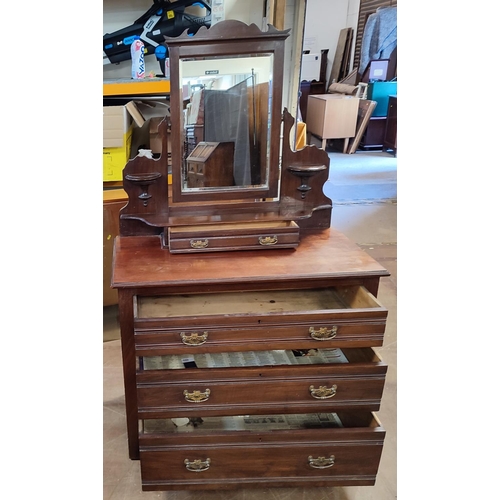 900 - Leeds Co-op mahogany dressing table with mirror