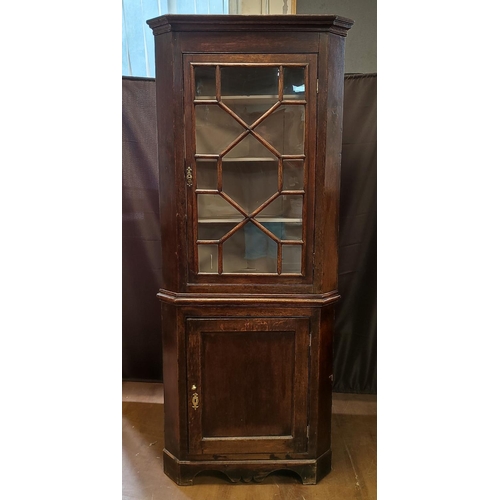 906 - A late Victorian glazed corner cabinet