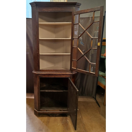 906 - A late Victorian glazed corner cabinet