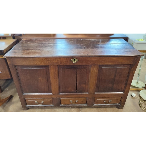 916 - Late Georgian coffer with three drawers