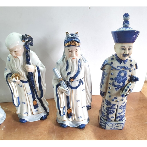 403 - Five Chinese immortals etc (5),

tallest 29 cm