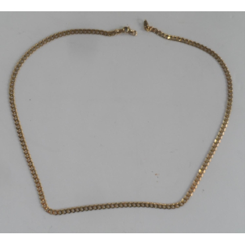 32 - Mens 9ct Yellow Gold Curb Chain Necklace, 

16.6 grams