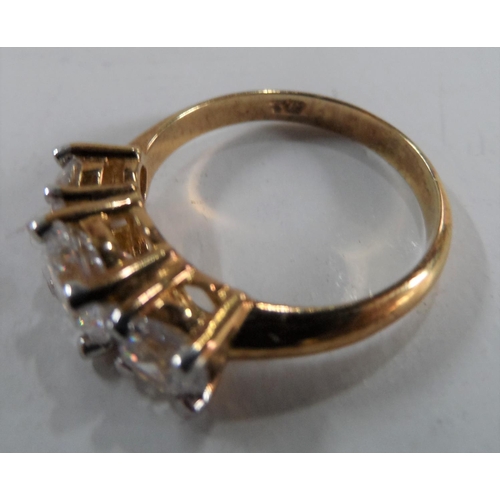 16 - Ladies 9ct yellow gold dress ring,

3.1 grams gross