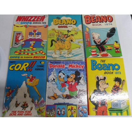 304 - Six hardback comic book annuals from the 1970's including Beano etc (6)