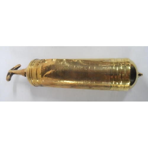 201 - Antique brass fire extinguisher