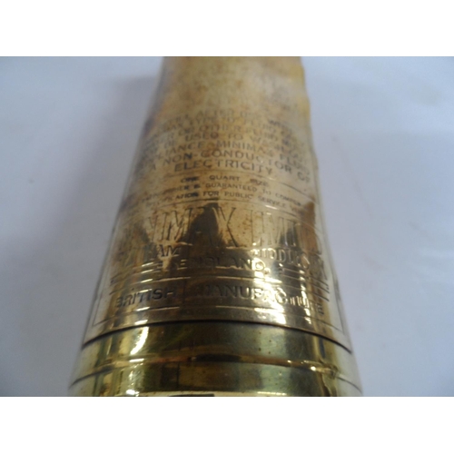 201 - Antique brass fire extinguisher