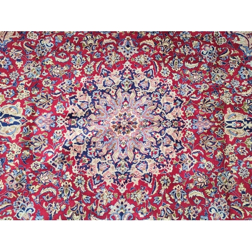 562 - Huge old, fine quality Indian tasselled rug in traditional style