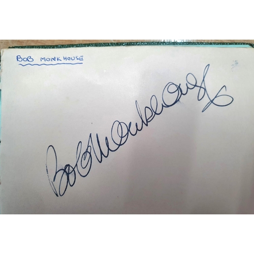 248 - Autograph book containing a good collection of mainly British celebrities to include Tommy Cooper, T... 