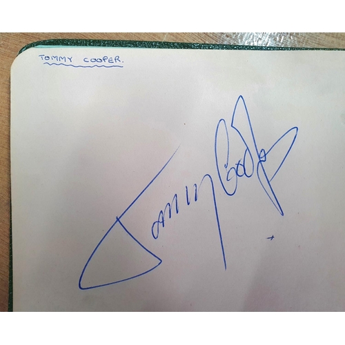 248 - Autograph book containing a good collection of mainly British celebrities to include Tommy Cooper, T... 