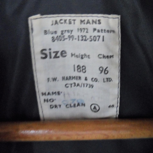 258 - Vintage gents jacket together with a 1972 military great coat (2)