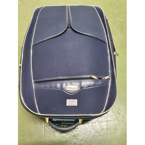 12 - Large DUN COSTA blue suitcase