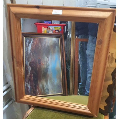 44 - Pine framed mirror