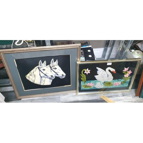 78 - Two framed embroideries (2)