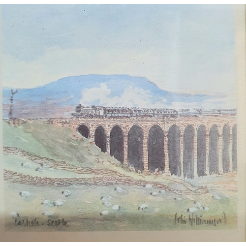 90 - Colin Wilkinson small framed print of the Carlisle-Settle railway