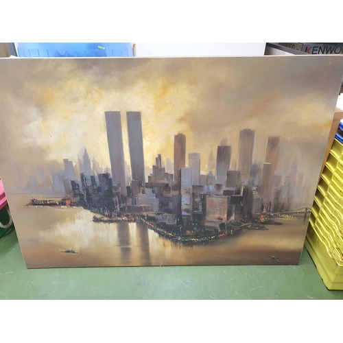 166 - Large canvas print of southern Manhatten